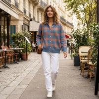 Gilet en maille à motif damier Taylor