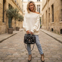 Pull en maille Élowyne à épaules dénudées