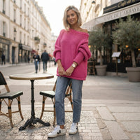 Pull en maille Élowyne à épaules dénudées