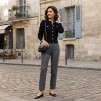 Gilet en maille à col montant et coupe ajustée