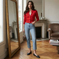 Gilet en maille à col montant et coupe ajustée