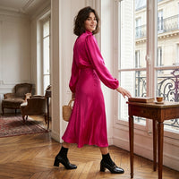 Robe midi à col roulé Olivia