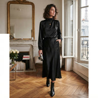 Robe de cérémonie Olivia à col roulé
