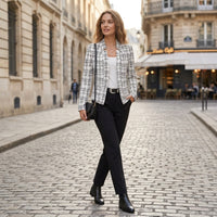 Blazer en maille à motif à carreaux Montarello