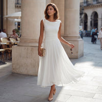 Robe midi drapée et plissée
