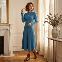 Robe midi trapèze côtelée Echoarchiv
