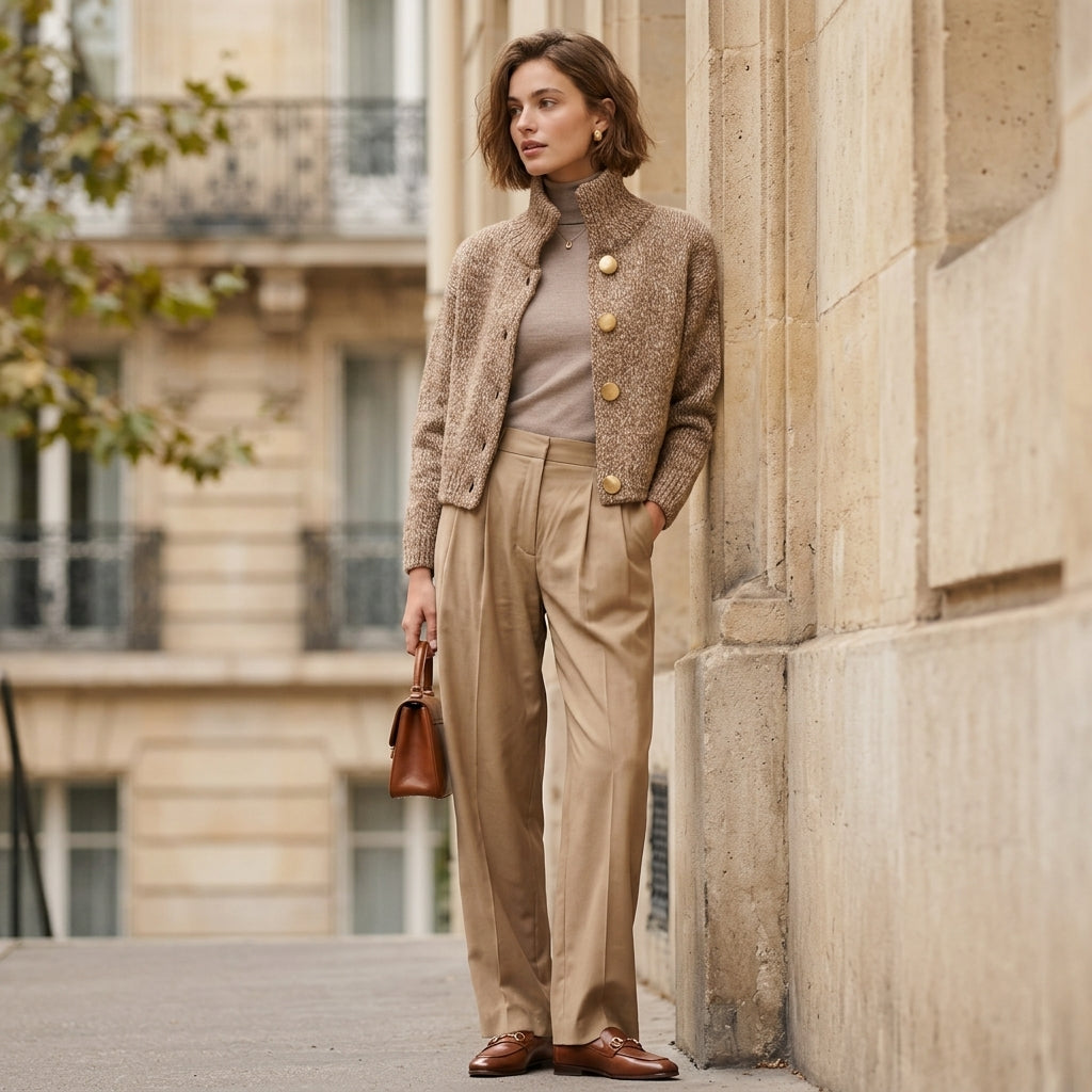 Veste courte en laine Adeline