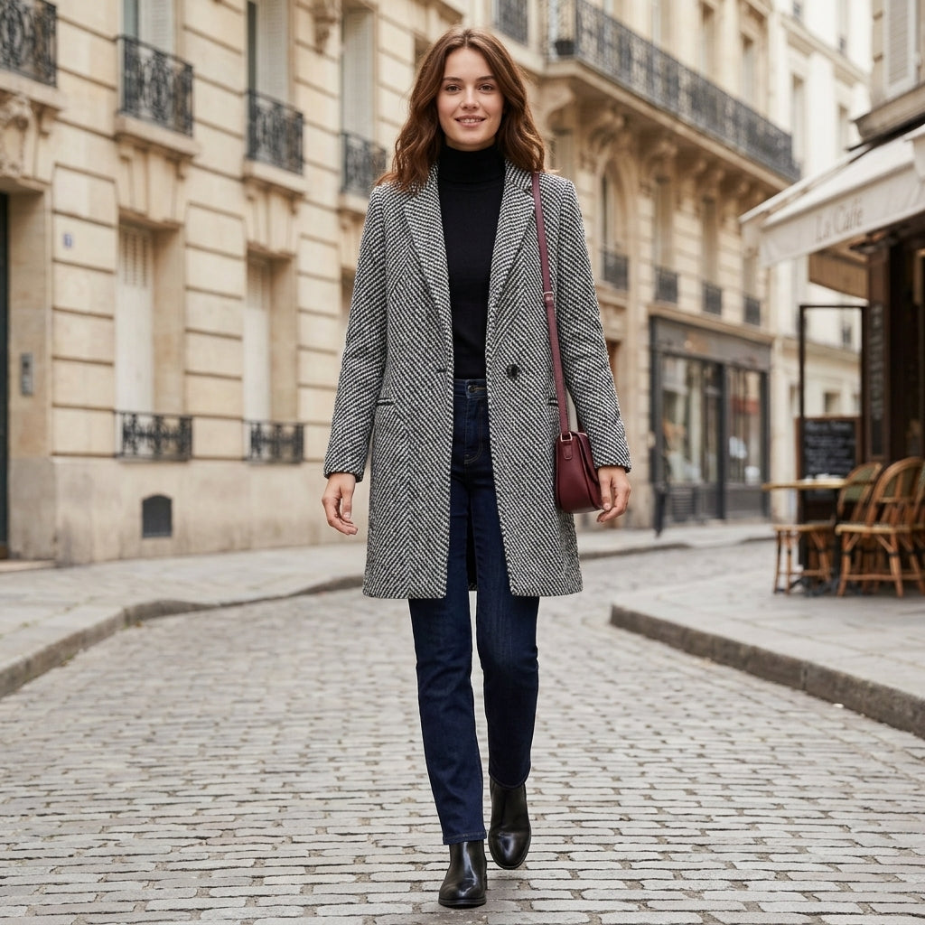 Manteau structuré texturé Camille