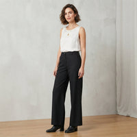 Pantalon classique à jambes larges