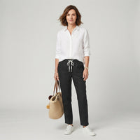 Pantalon Linéa en coton et lin