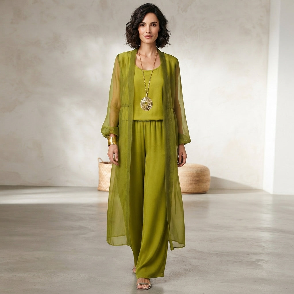 Ensemble Myxella trois pièces à jambes larges