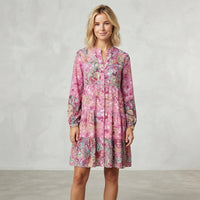 Mini-robe à manches évasées et imprimé