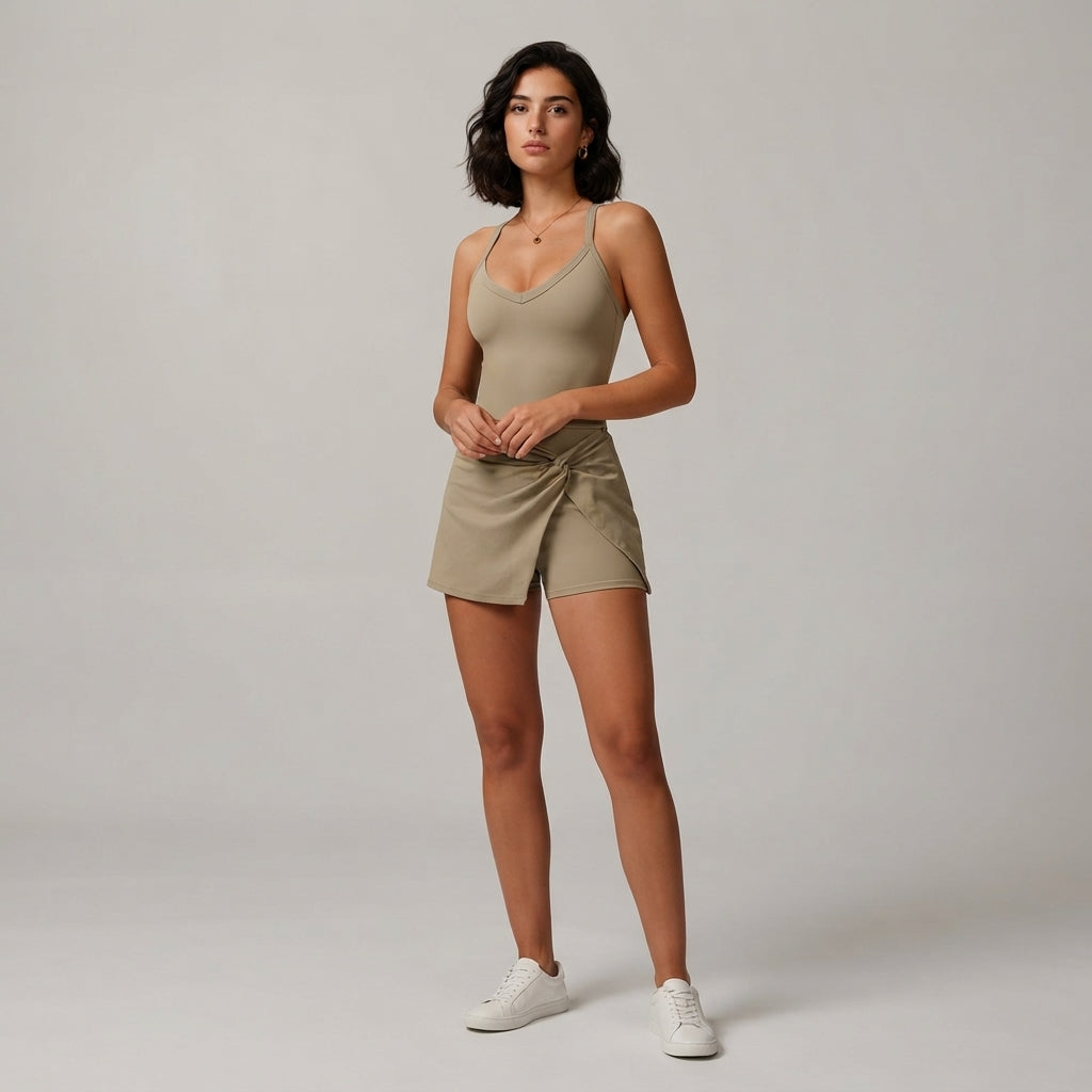 Robe torsadée écoresponsable en matière recyclée