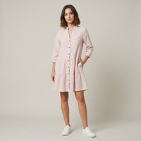 Robe-chemise à volants et motif vichy