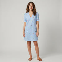 Robe en coton et lin à motif cœurs