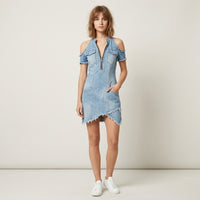 Robe en jean Corinne à fermeture éclair