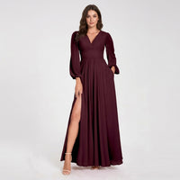 Robe de demoiselle d'honneur Alaina à encolure en V