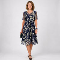 Yolanda floral chiffon dress