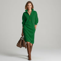 Robe-pull Brielle à col boutonné