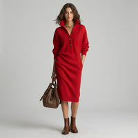 Robe-pull Brielle à col boutonné