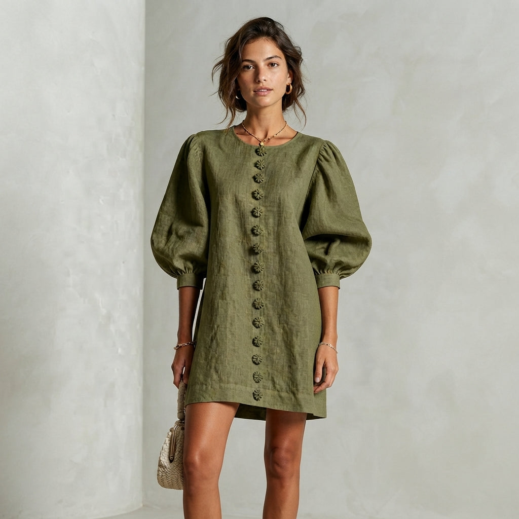 Robe Moreau Lyon à poignets roses