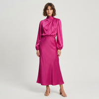 Robe midi à col roulé Olivia