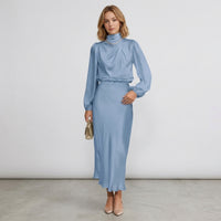 Robe midi à col roulé Olivia