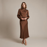 Robe midi à col roulé Olivia
