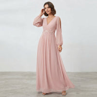 Robe de soirée Zoé à col en V