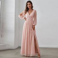 Robe de soirée Zoé à col en V