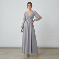Robe de soirée Zoé à col en V