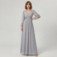 Robe de soirée Zoé à col en V