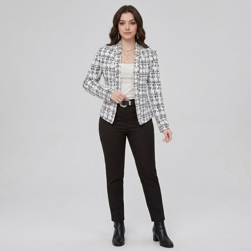 Blazer en maille à motif à carreaux Montarello