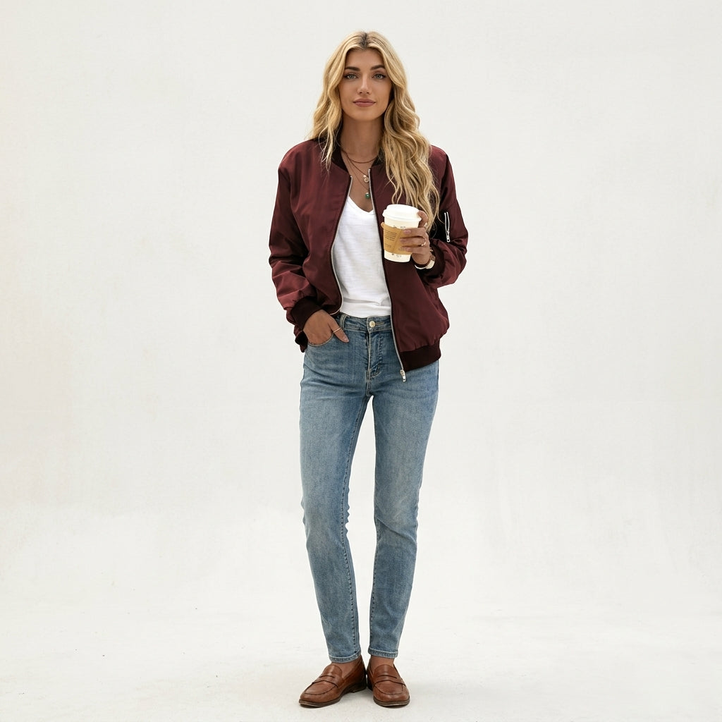 Blouson bomber léger pour femme