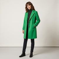 Manteau d'hiver en laine à carreaux
