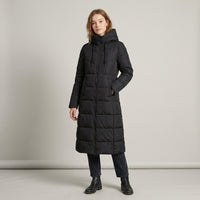 Manteau matelassé long à capuche