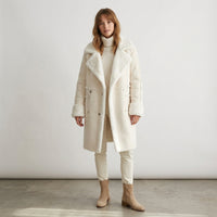 Manteau d'hiver long en fausse fourrure