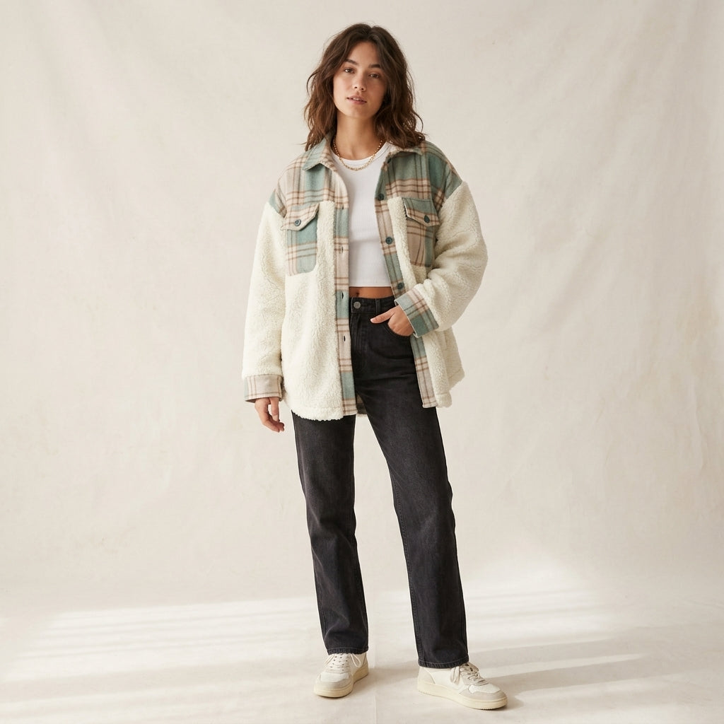 Veste pour femme douce effet laine