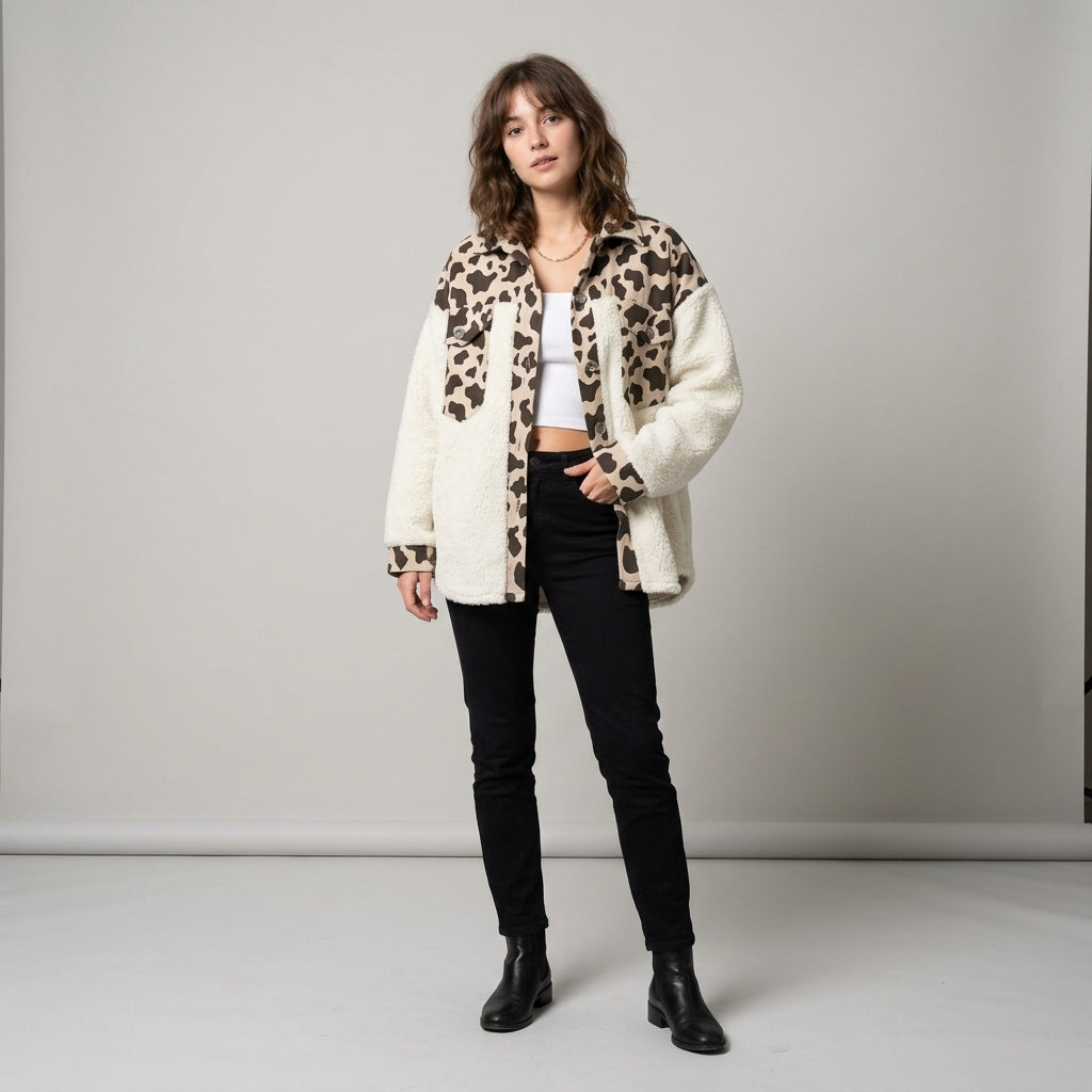 Veste pour femme douce effet laine