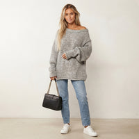 Pull en maille Élowyne à épaules dénudées