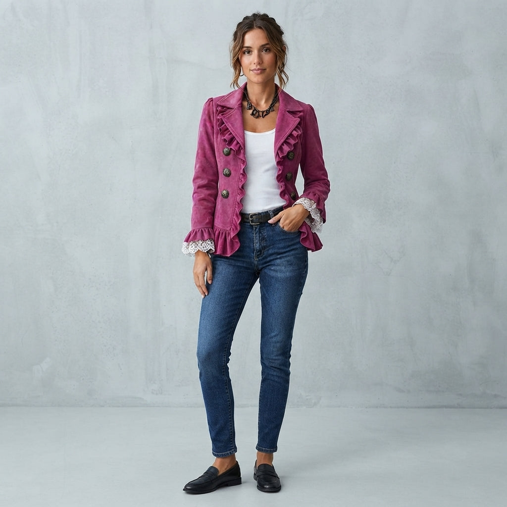 Gilet boutonné doux et coloré