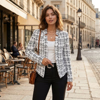 Blazer en maille à motif à carreaux Montarello