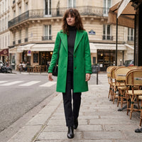 Manteau d'hiver en laine à carreaux