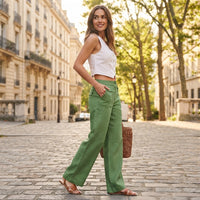 Pantalon ample à jambes larges
