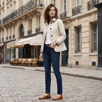 Veste élégante à revers rembourrés