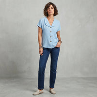 Blouse élégante à revers boutonnés