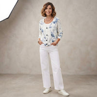 Léa Leaf Print Blouse