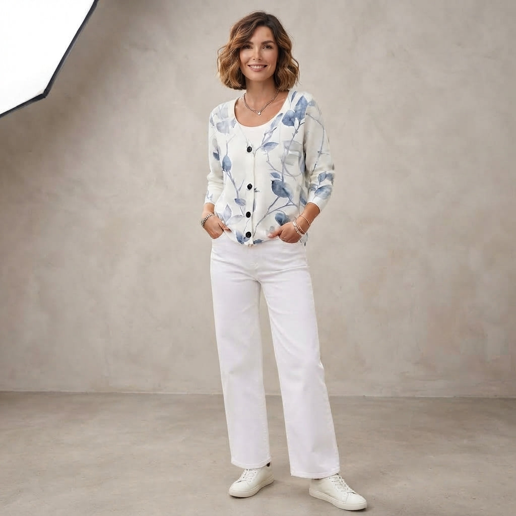 Léa Leaf Print Blouse
