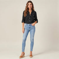 Chemise en jean à boutons et coupe décontractée
