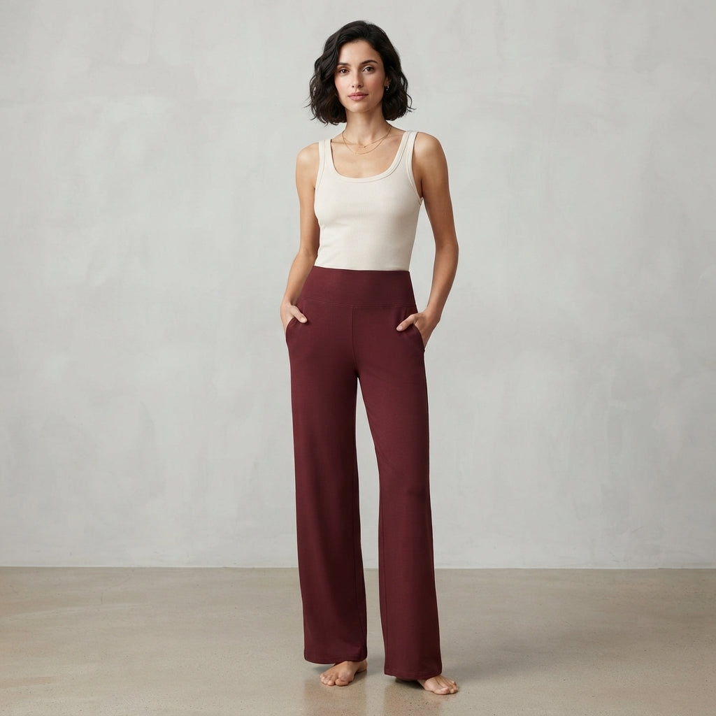 Pantalon droit coupe décontractée